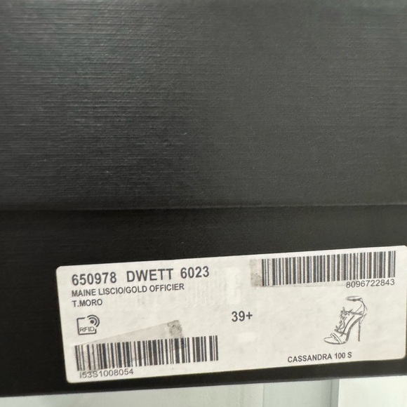 Yves Saint Laurent YSL Cassandra Brown Leather High Heel Sandals Sz 39.5 NEW - Picture 11 of 11